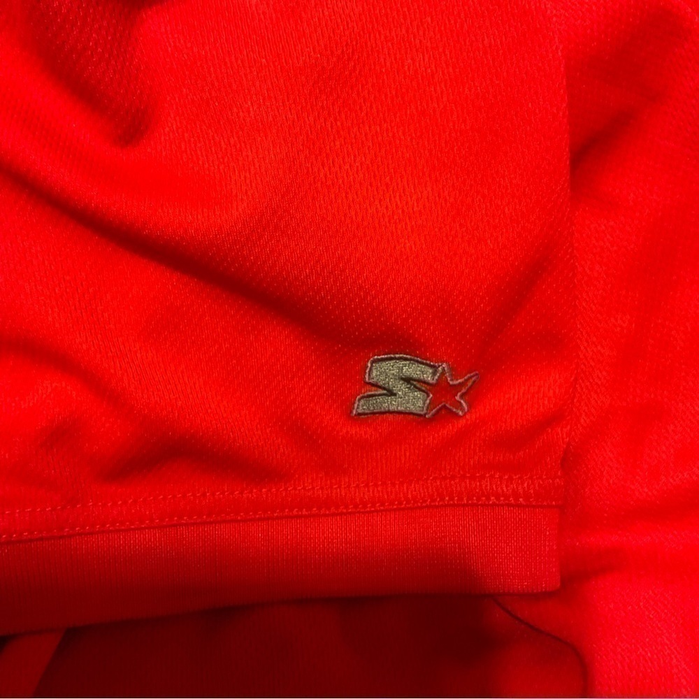 Men’s used red starter Wisconsin football Badgers size XL polo shirt - Picture 2 of 5